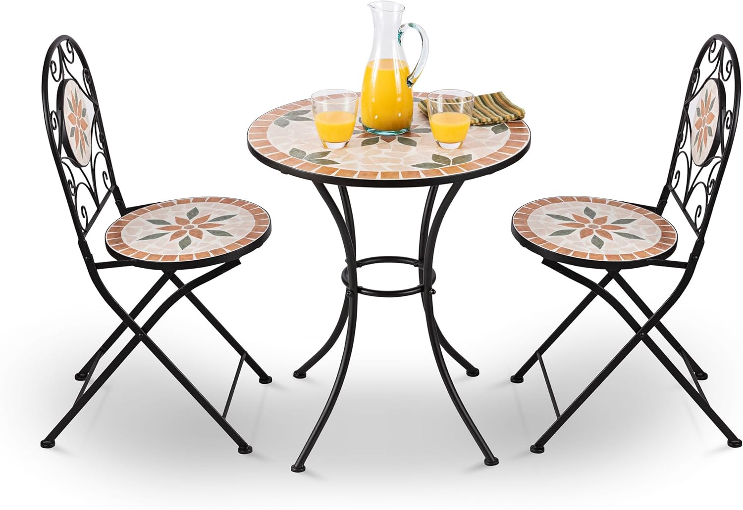 Outdoor 3-Piece Mosaic Bistro Set Outdoor 3-Piece Mosaic Bistro Set